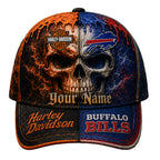 B.bills | Premium  Harley Davidson Split Skull Classic Cap Nf1
