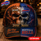 B.bills | Premium  Harley Davidson Split Skull Classic Cap Nf1