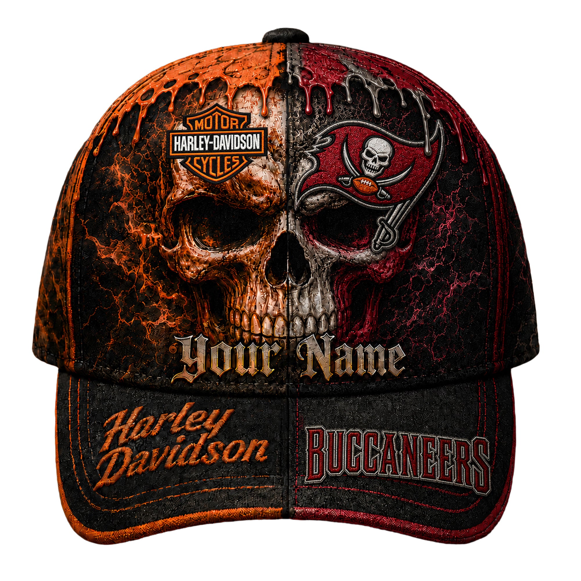 Tb.buccaneers | Premium  Harley Davidson Split Skull Classic Cap Nf1