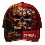 Kc.chiefs | Premium  Harley Davidson Split Skull Classic Cap Nf1