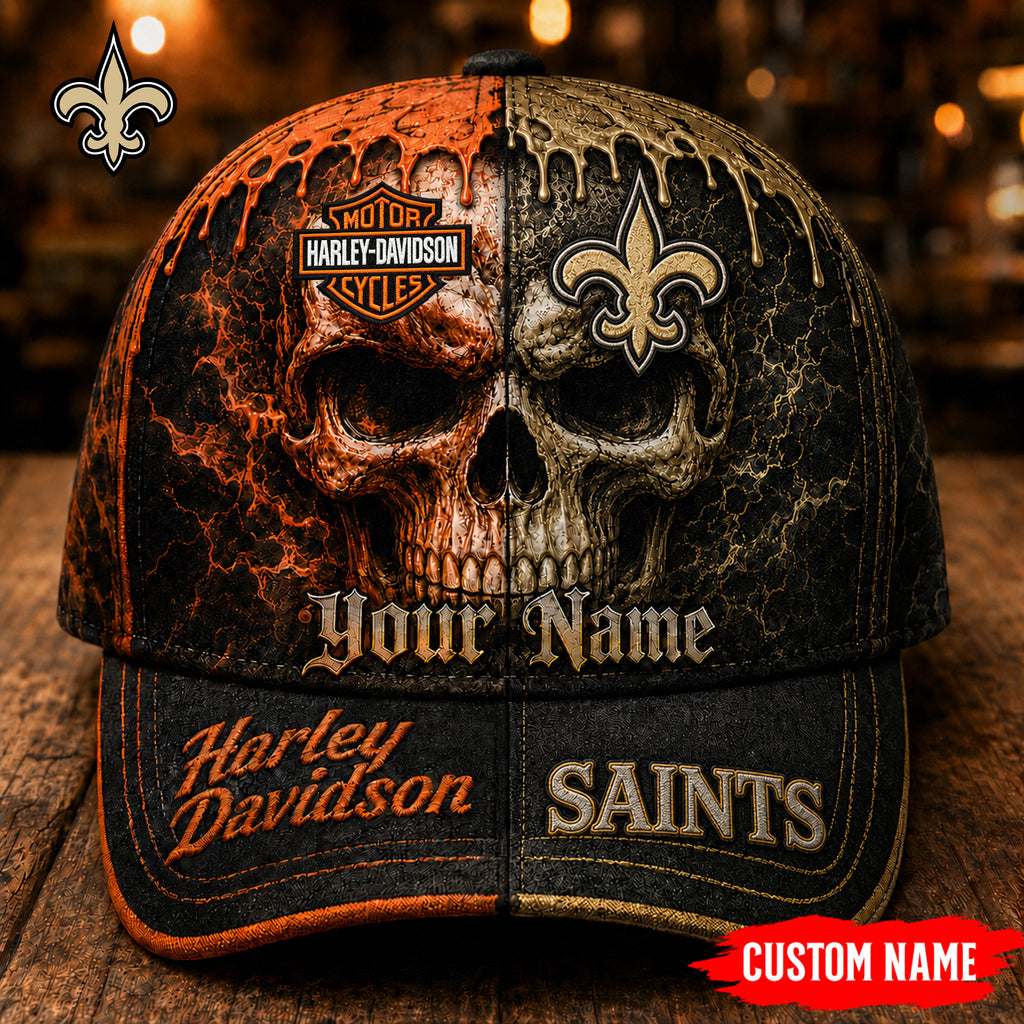 No.saints | Premium  Harley Davidson Split Skull Classic Cap Nf1