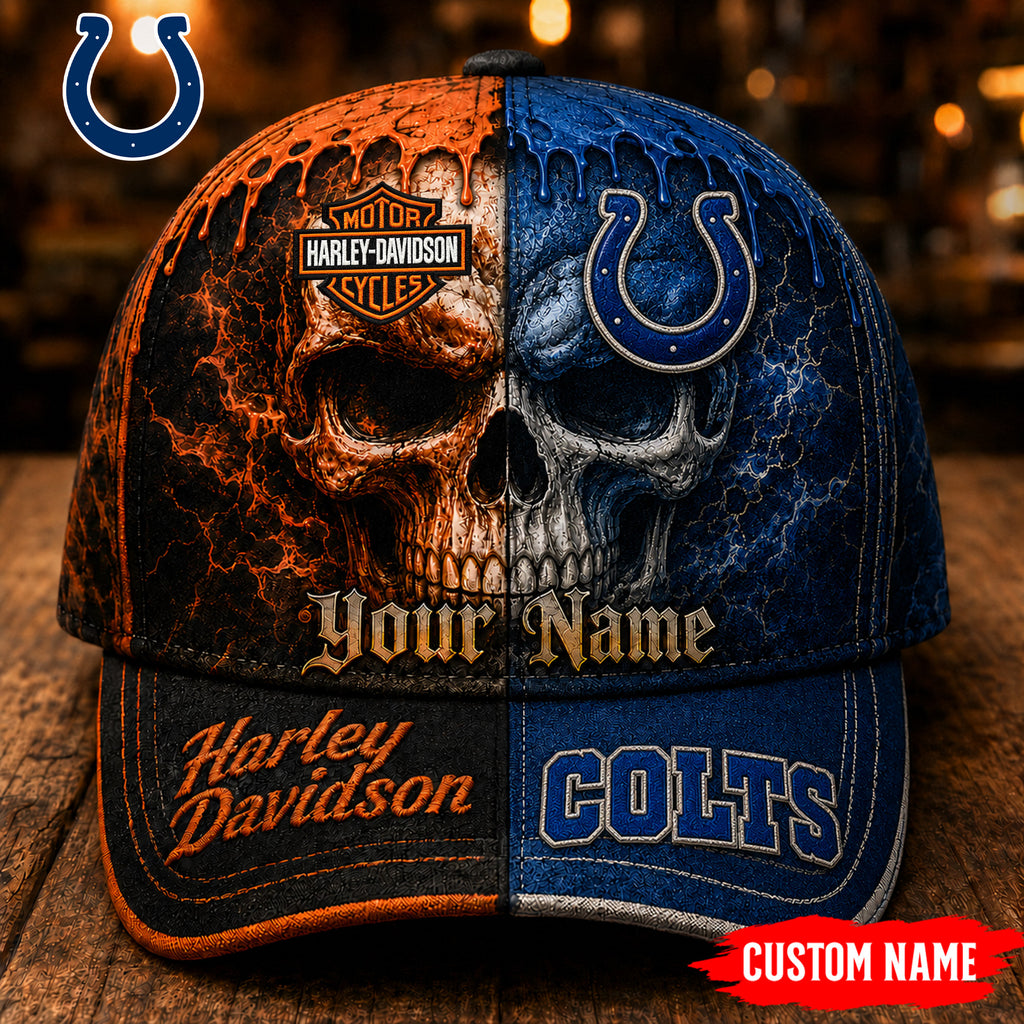 I.colts | Premium  Harley Davidson Split Skull Classic Cap Nf1