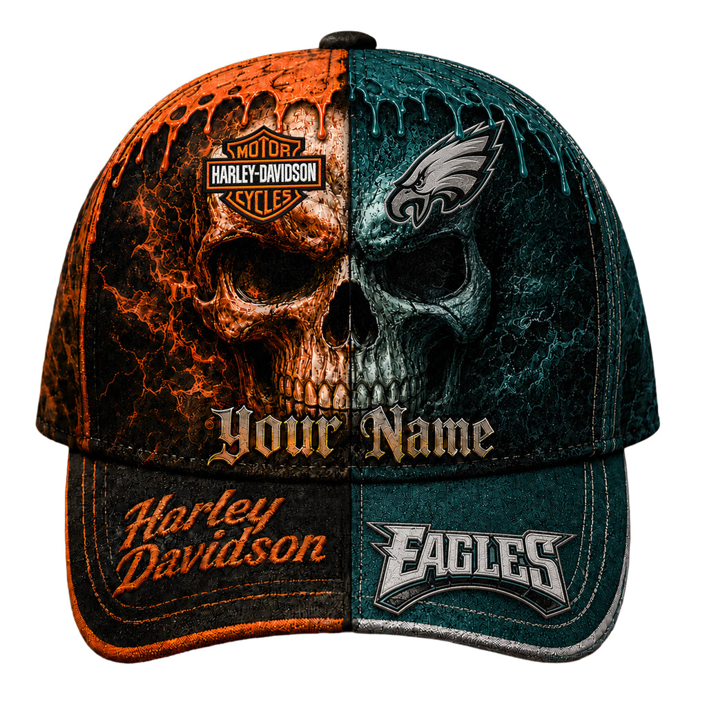 P.eagles | Premium  Harley Davidson Split Skull Classic Cap Nf1