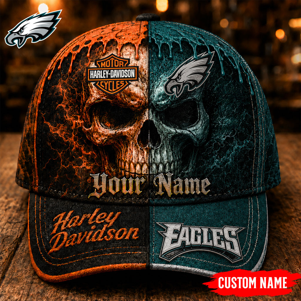 P.eagles | Premium  Harley Davidson Split Skull Classic Cap Nf1