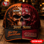 Sf.49ers | Premium  Harley Davidson Split Skull Classic Cap Nf1