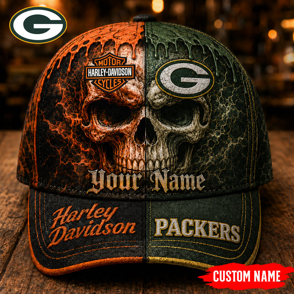 Gb.packers | Premium  Harley Davidson Split Skull Classic Cap Nf1