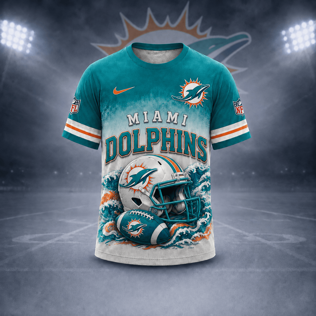 M.dolphins | Premium  Game Day Pride 3d Shirt Nf1