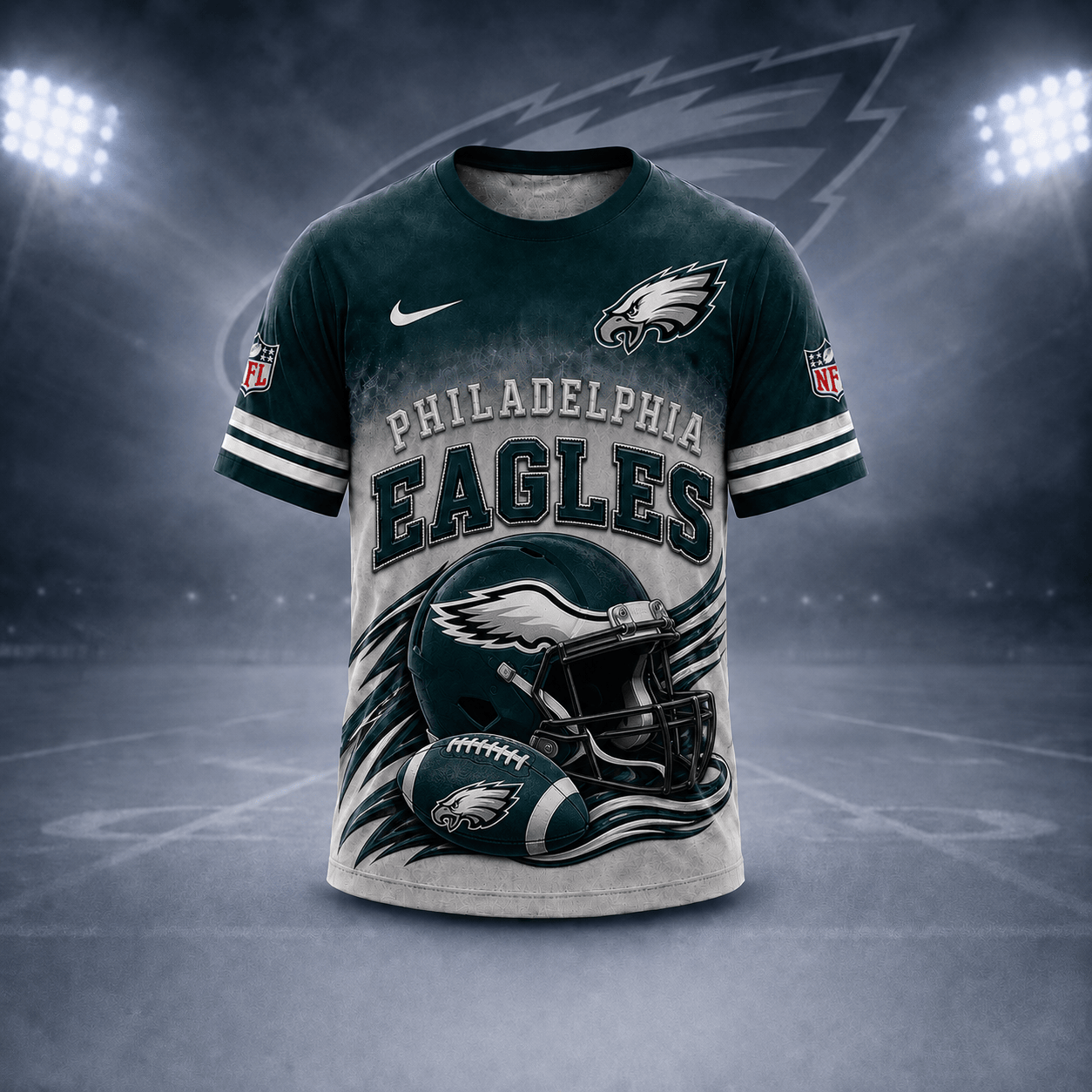 P.eagles | Premium  Game Day Pride 3d Shirt Nf1