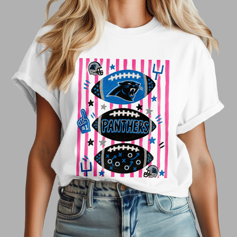 C.panthers | Premium  Funky Striped Art 3d Shirt Nf1
