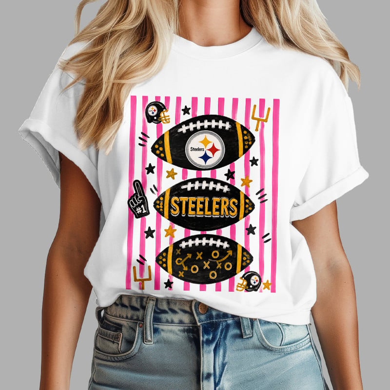 P.steelers | Premium  Funky Striped Art 3d Shirt Nf1