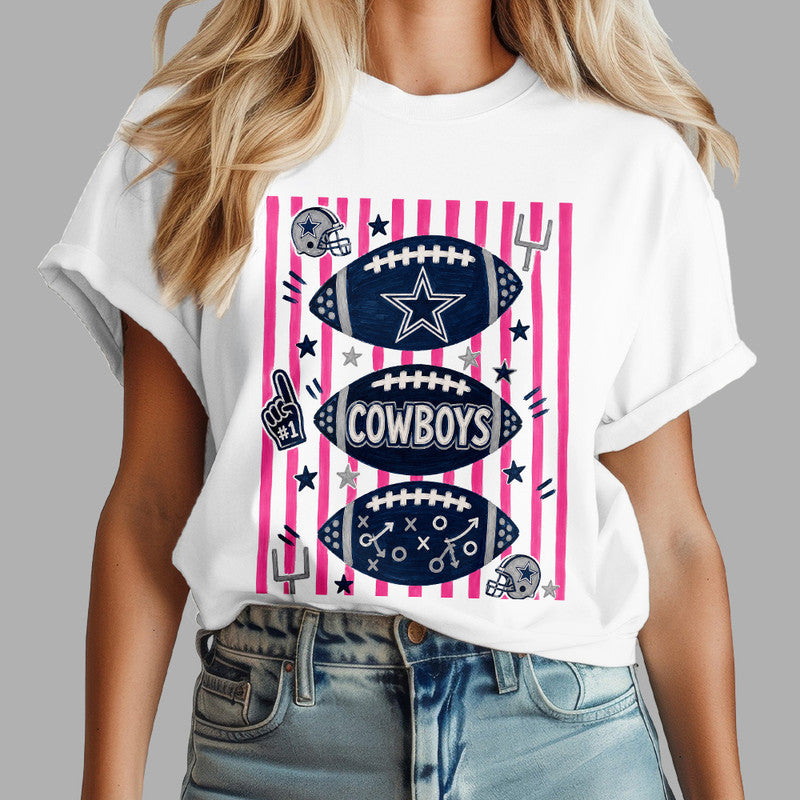 D.cowboys | Premium  Funky Striped Art 3d Shirt Nf1