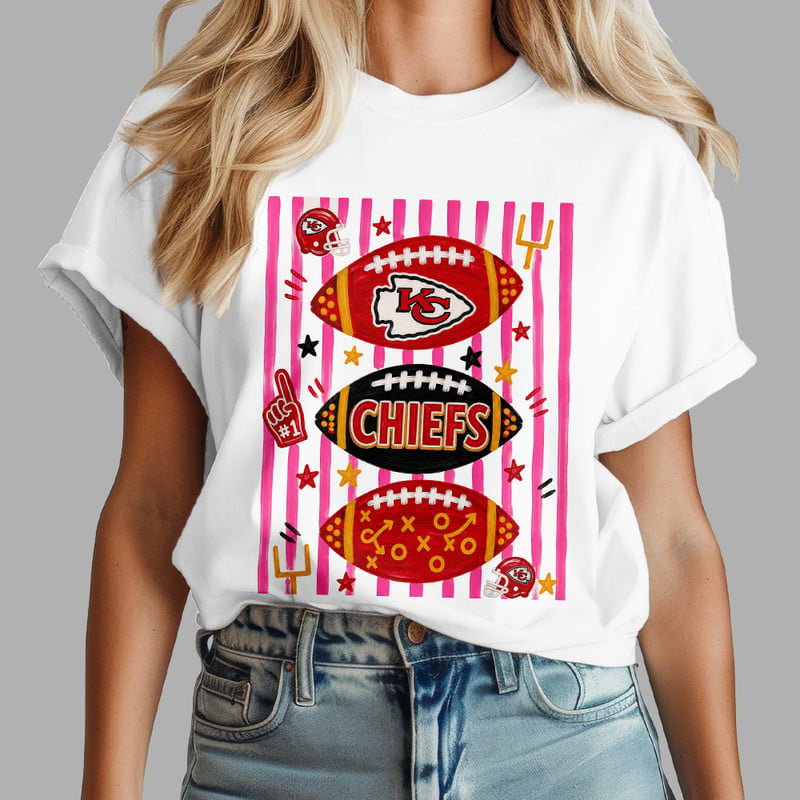Kc.chiefs | Premium  Funky Striped Art 3d Shirt Nf1