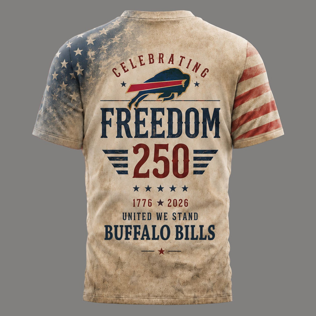 B.bills | Premium .n.f.l. Freedom 250 Patriotic 3d Shirt
