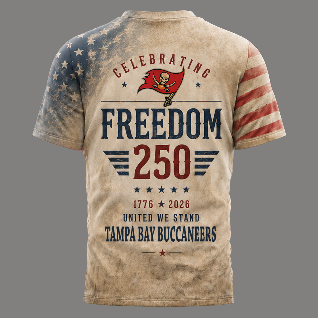 Tb.buccaneers | Premium .n.f.l. Freedom 250 Patriotic 3d Shirt