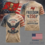 Tb.buccaneers | Premium .n.f.l. Freedom 250 Patriotic 3d Shirt