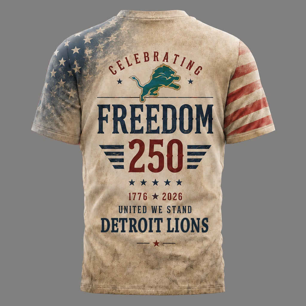 D.lions | Premium .n.f.l. Freedom 250 Patriotic 3d Shirt