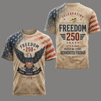 M.vikings | Premium .n.f.l. Freedom 250 Patriotic 3d Shirt