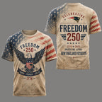 Ne.patriots | Premium .n.f.l. Freedom 250 Patriotic 3d Shirt