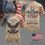I.colts | Premium .n.f.l. Freedom 250 Patriotic 3d Shirt