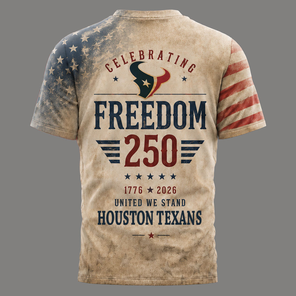 H.texans | Premium .n.f.l. Freedom 250 Patriotic 3d Shirt