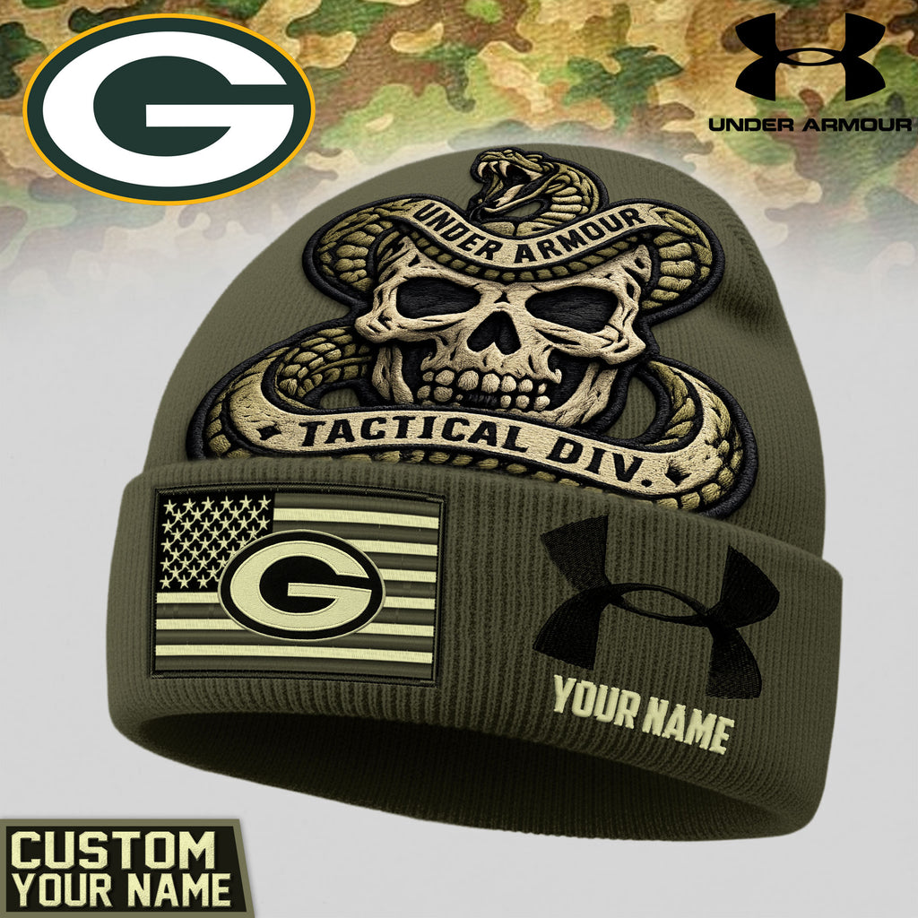 Gb.packers | Premium  Tactical Div Under Armour Beanie Hat Nf1