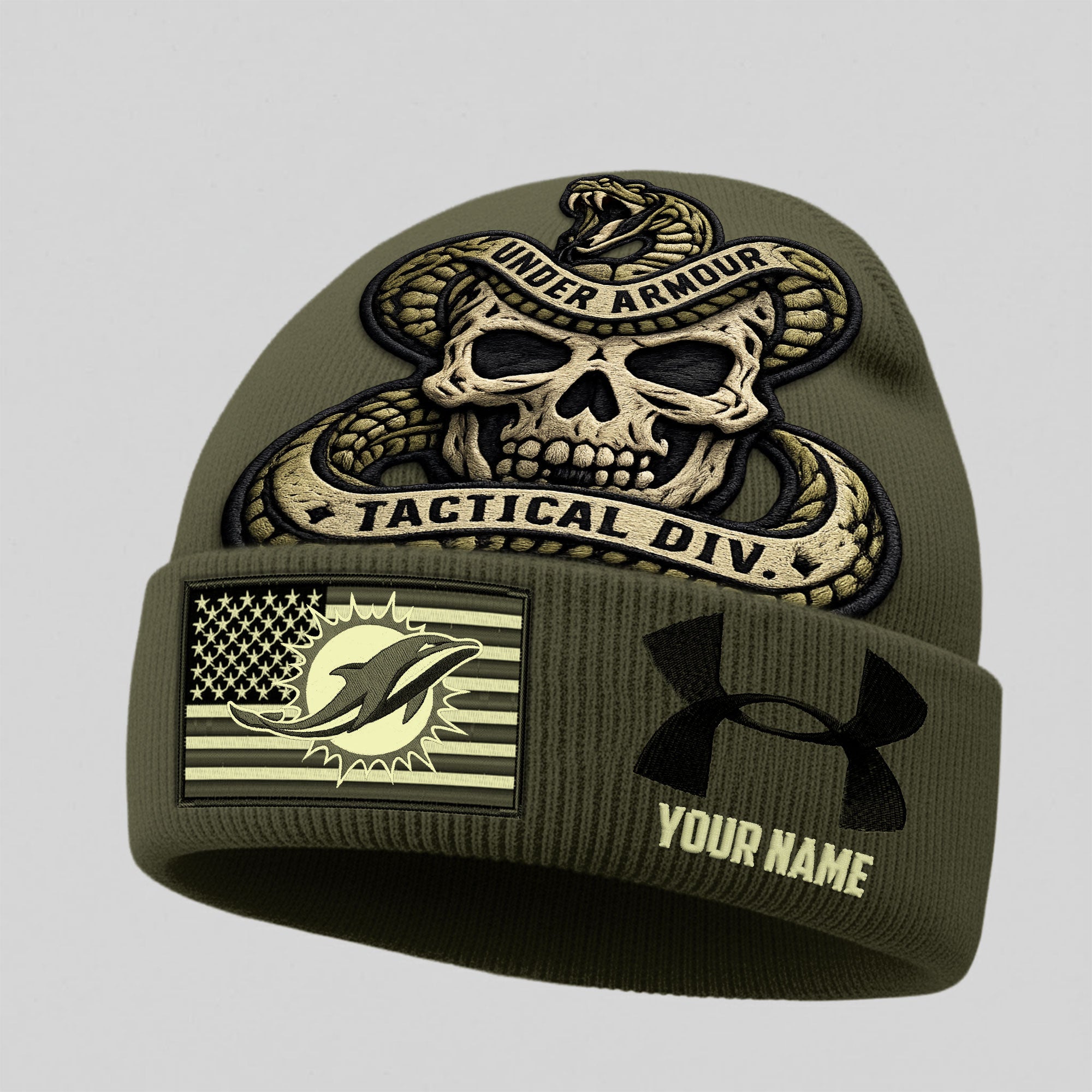 M.dolphins | Premium  Tactical Div Under Armour Beanie Hat Nf1