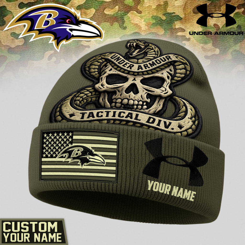 B.ravens | Premium  Tactical Div Under Armour Beanie Hat Nf1