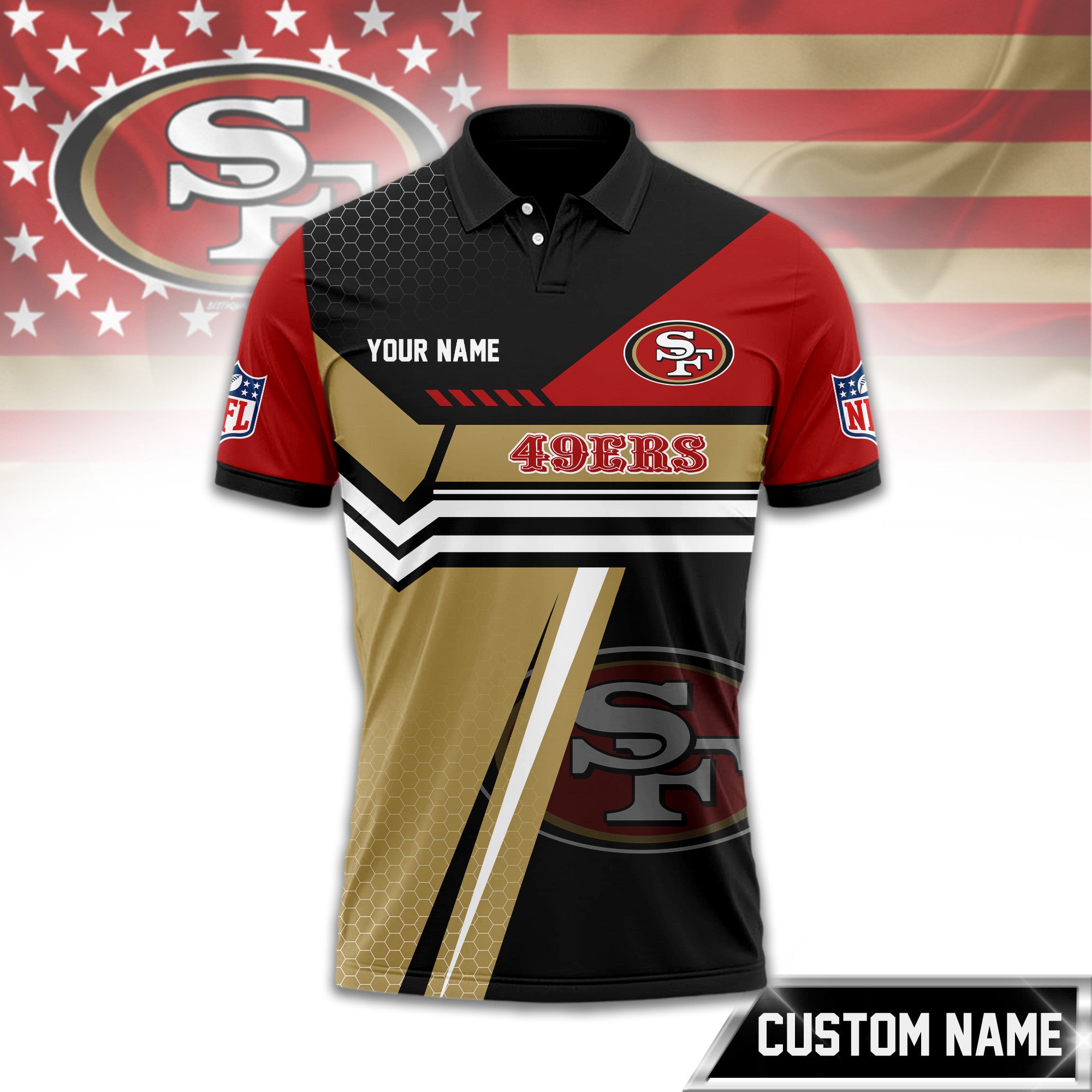 Sf.49ers | Premium  Inspired Custom Game Day Polo Td