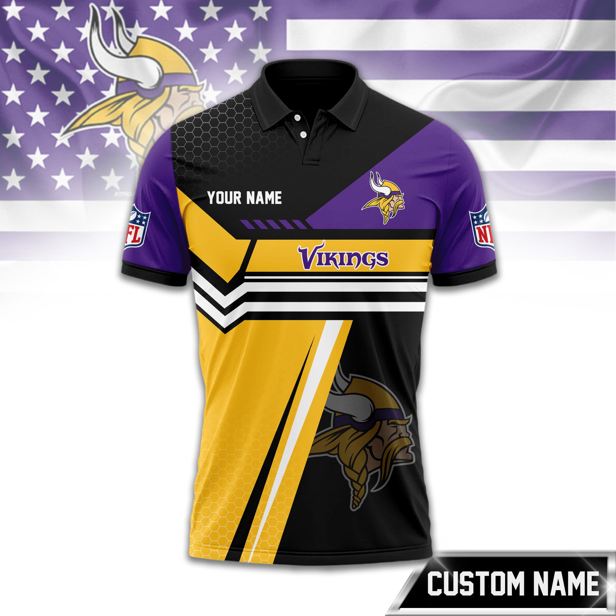 M.vikings | Premium  Inspired Custom Game Day Polo Td