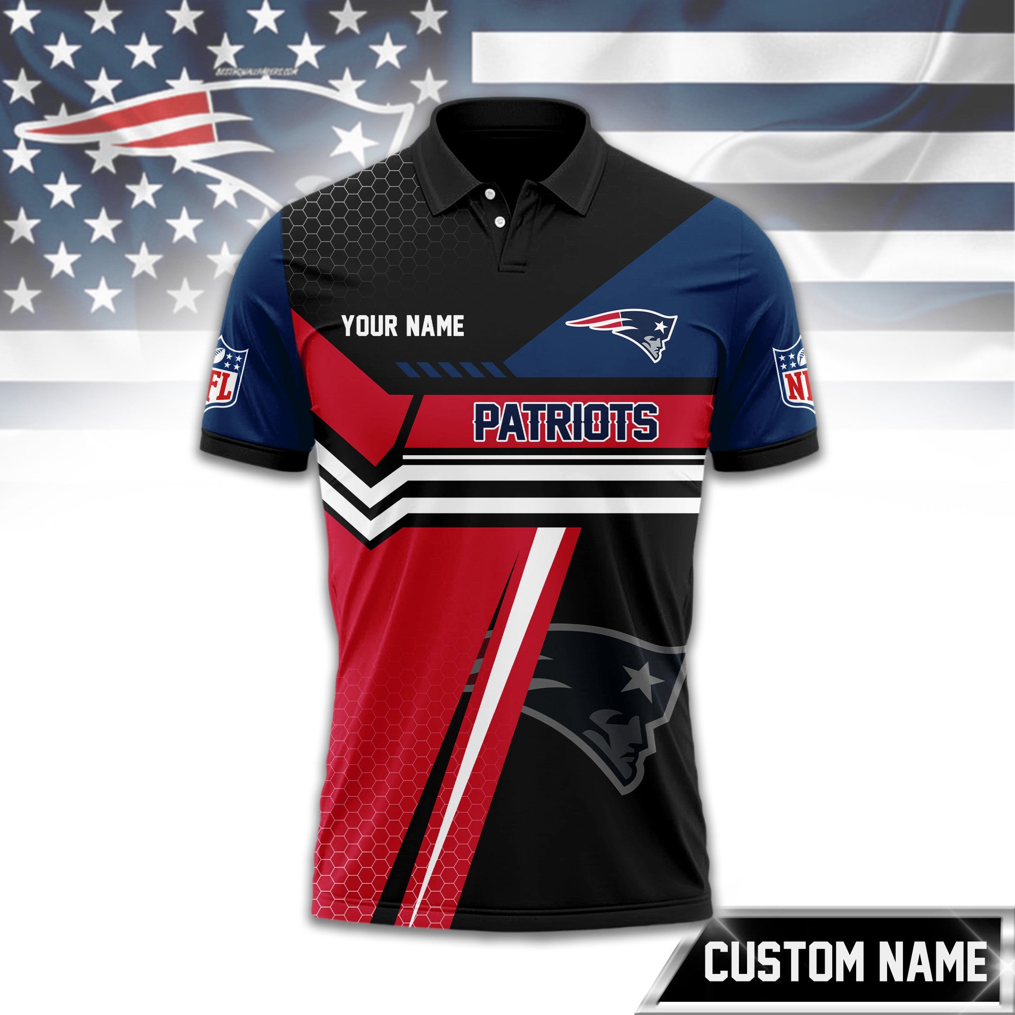 Ne.patriots | Premium  Inspired Custom Game Day Polo Td