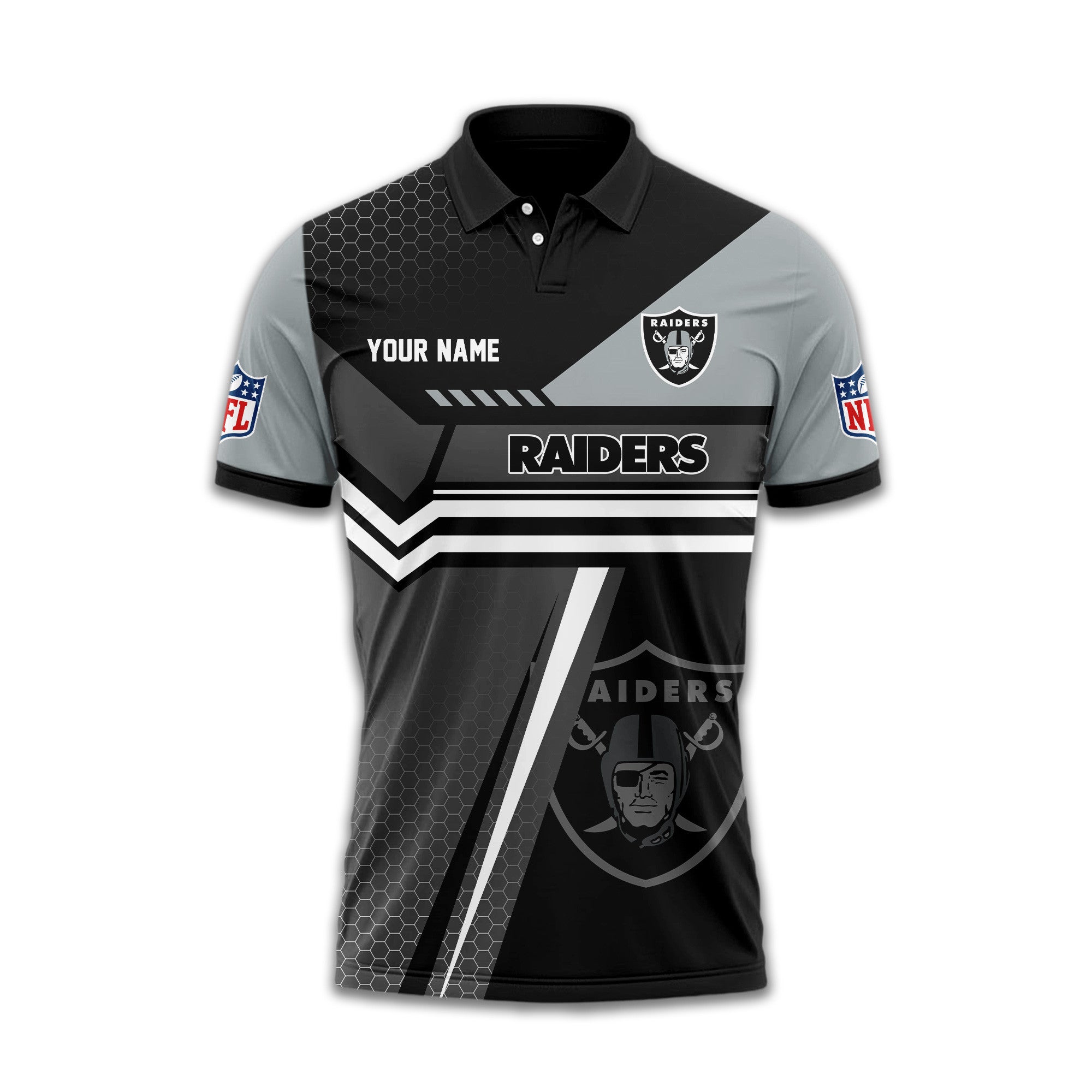 Lv.raiders | Premium  Inspired Custom Game Day Polo Td