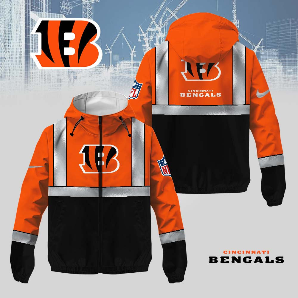 C.bengals | Premium  Safety Windbreaker Jacket Nf1