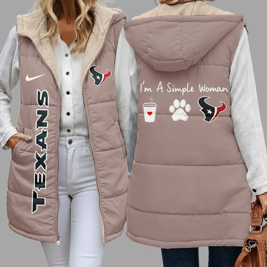 H.texans | Premium  Simple Girl Quilted Vest Nf1