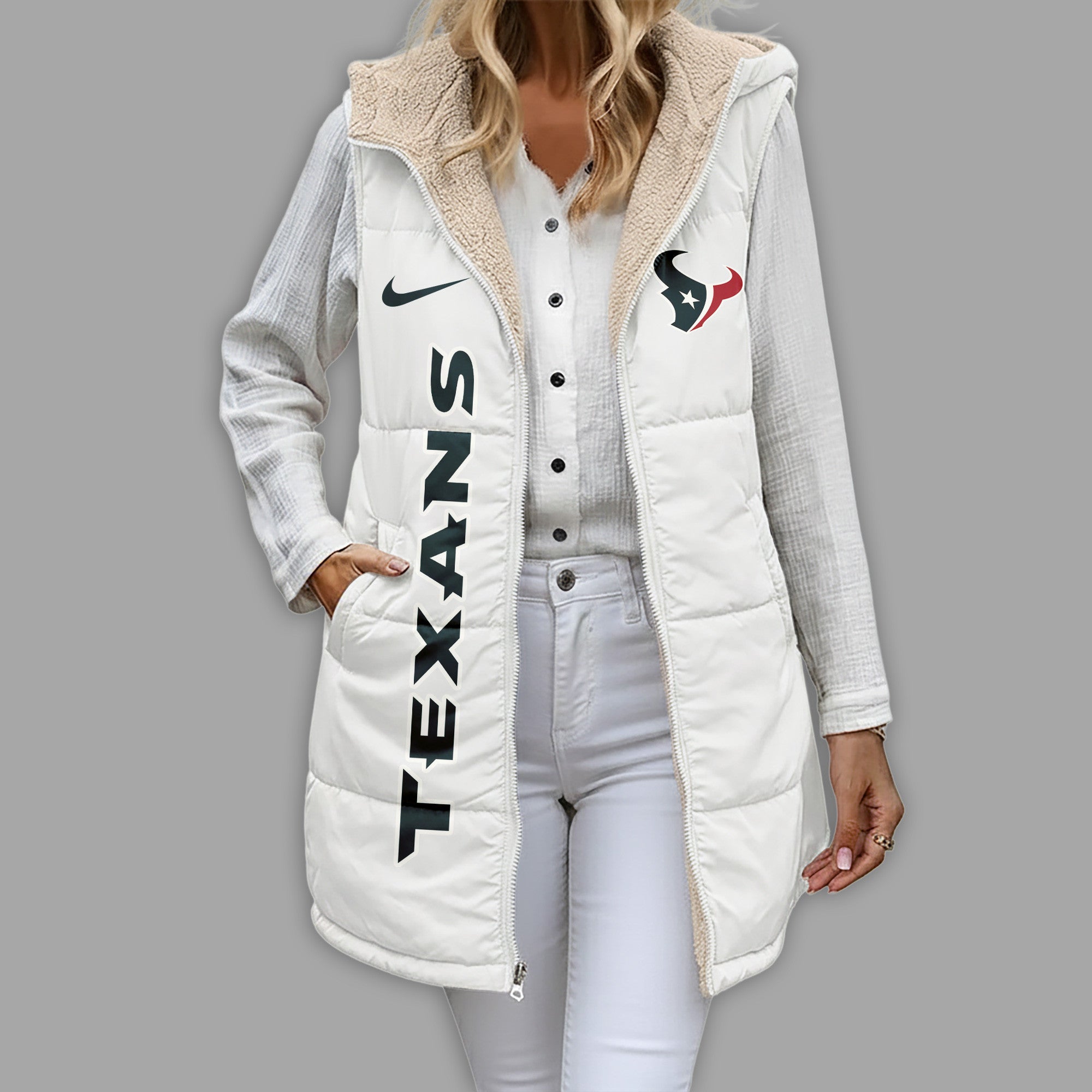 H.texans | Premium  Simple Girl Quilted Vest Nf1