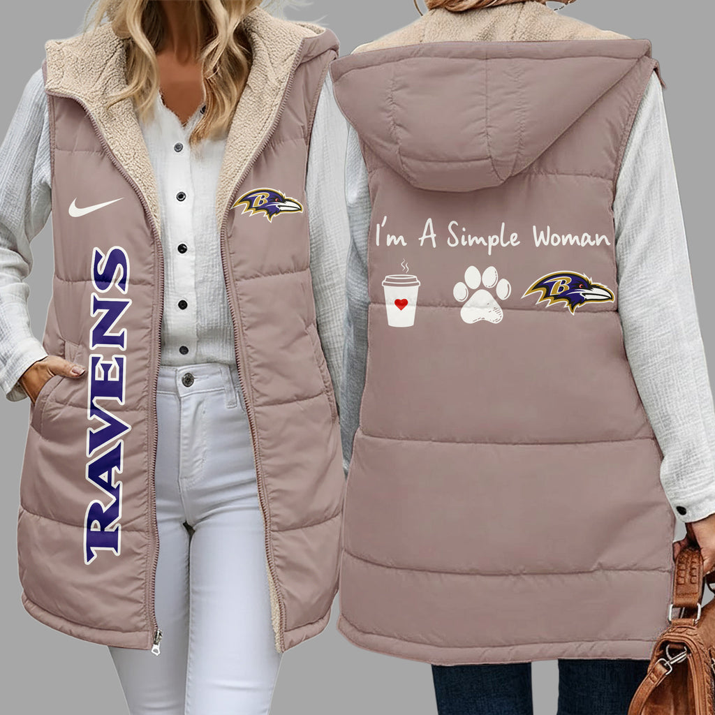 B.ravens | Premium  Simple Girl Quilted Vest Nf1