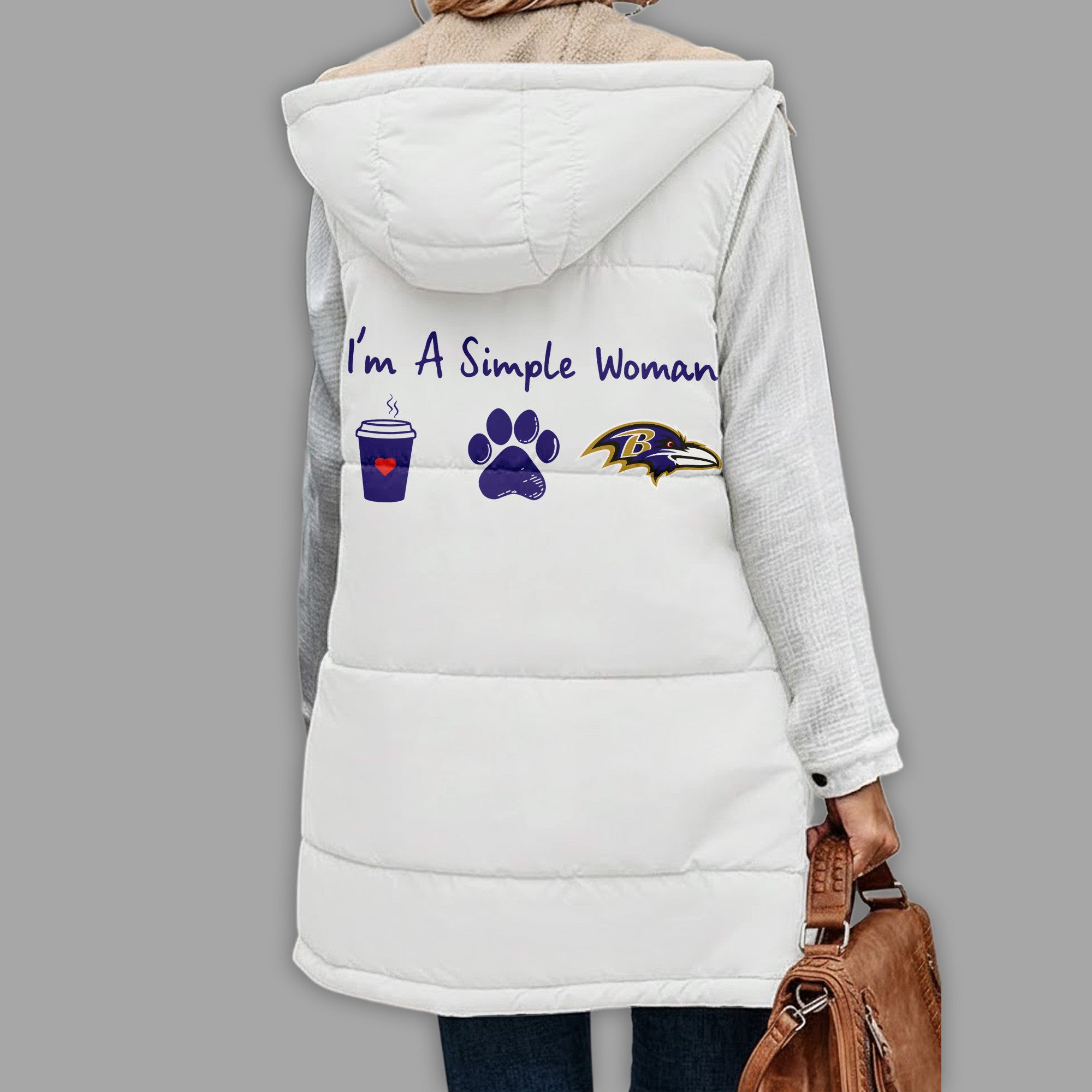 B.ravens | Premium  Simple Girl Quilted Vest Nf1