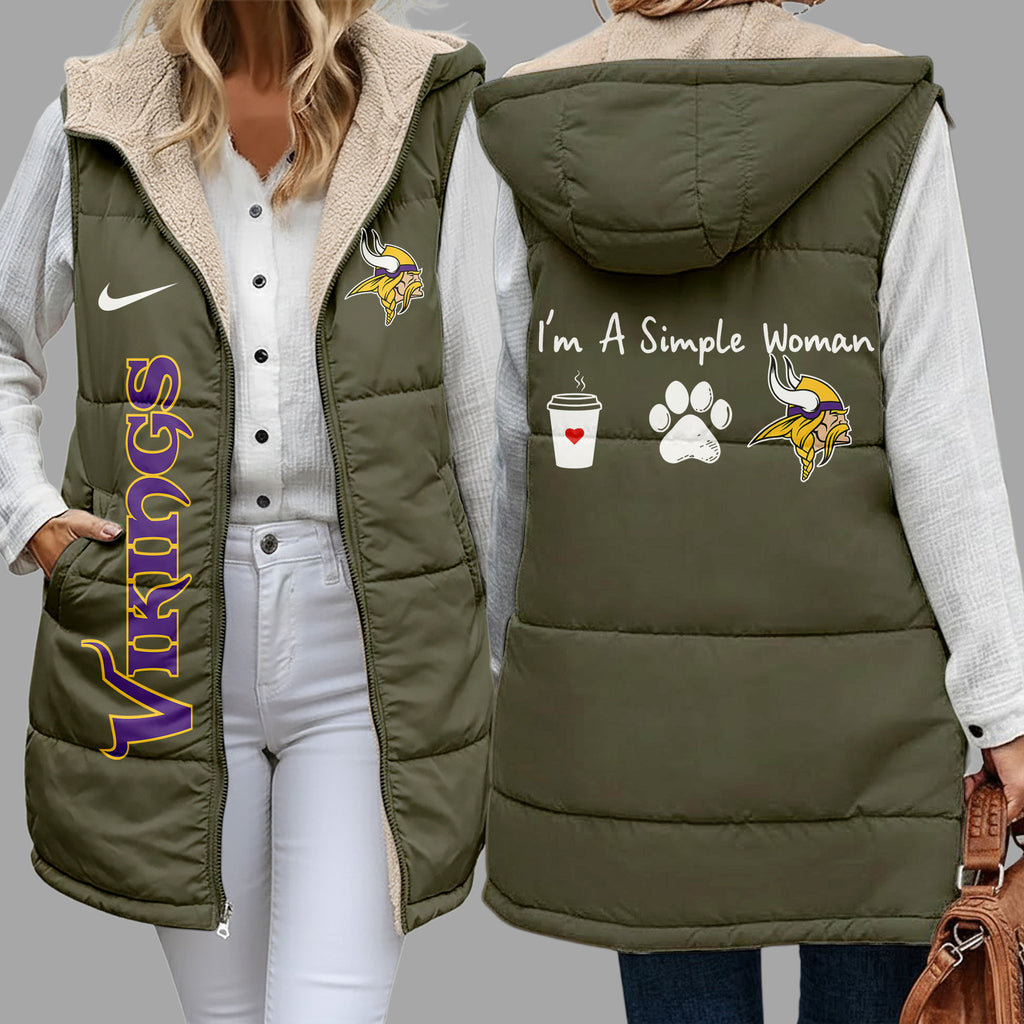 M.vikings | Premium  Simple Girl Quilted Vest Nf1