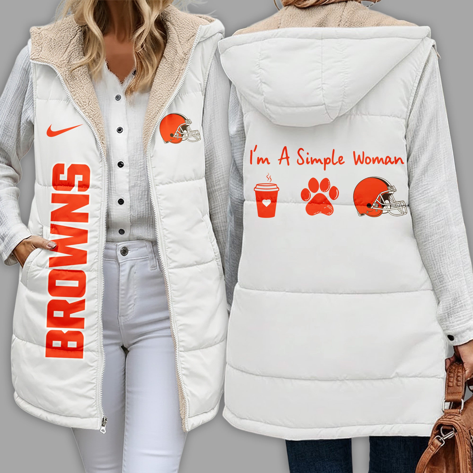 C.browns | Premium  Simple Girl Quilted Vest Nf1