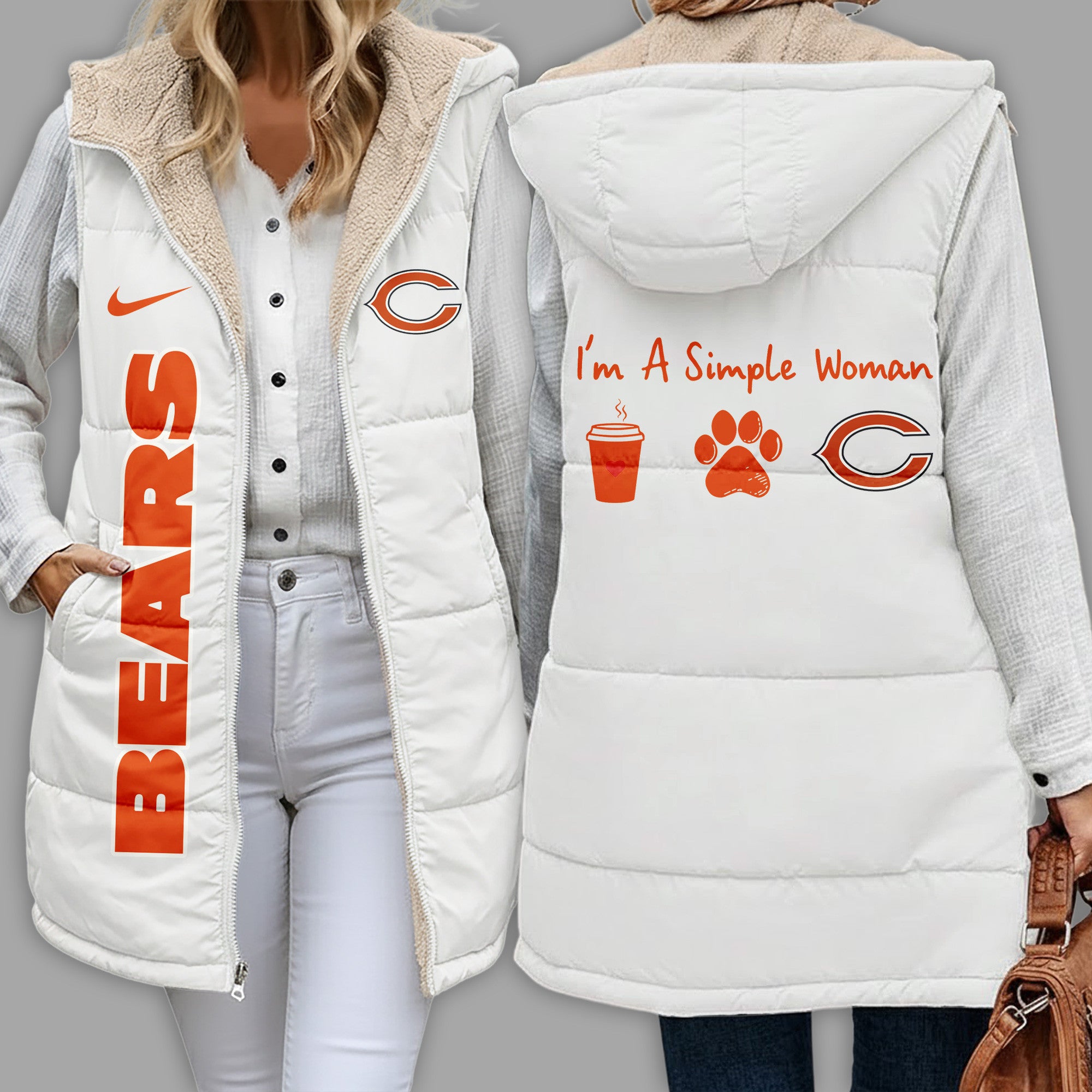 C.bears | Premium  Simple Girl Quilted Vest Nf1