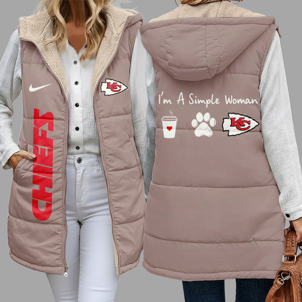 Kc.chiefs | Premium  Simple Girl Quilted Vest Nf1