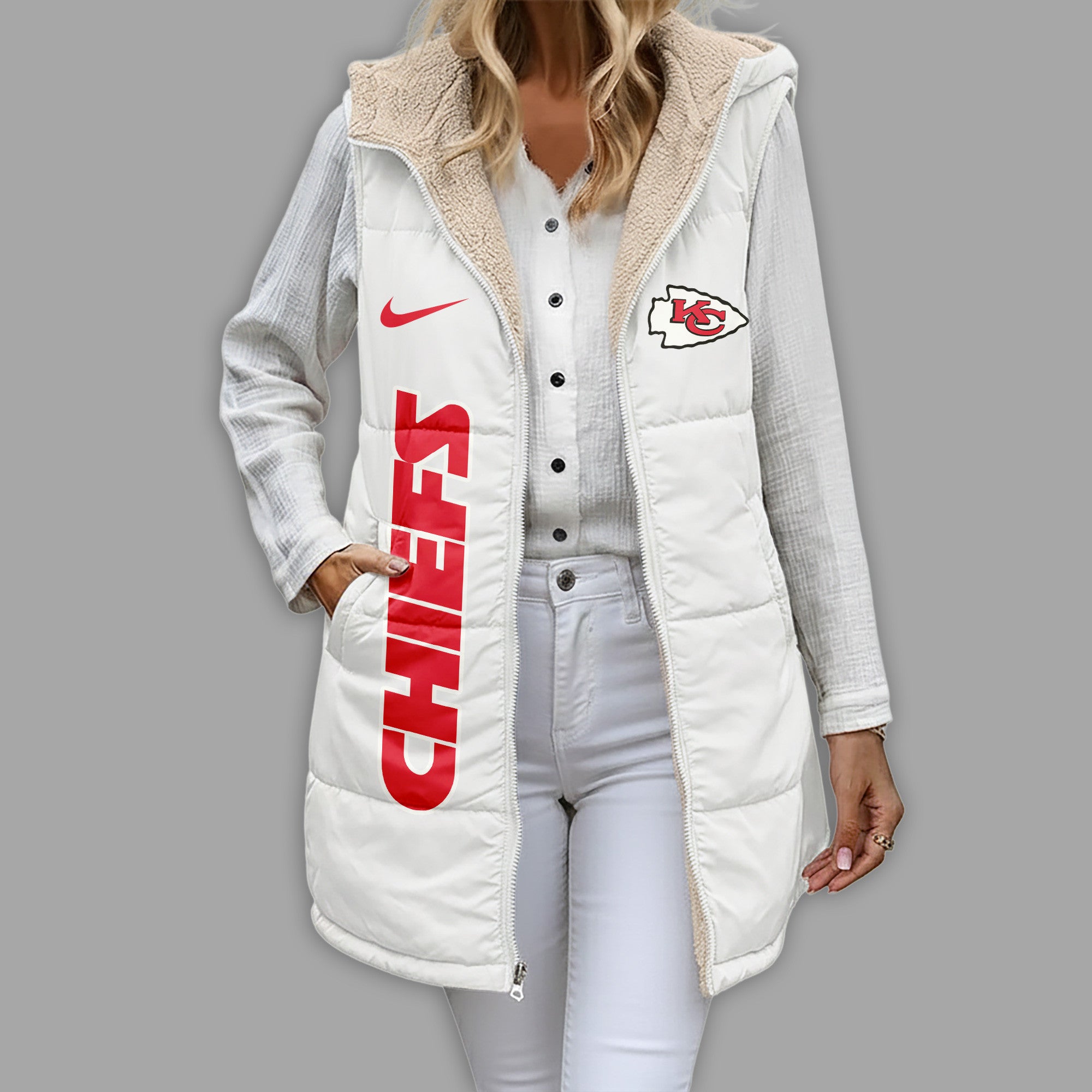 Kc.chiefs | Premium  Simple Girl Quilted Vest Nf1