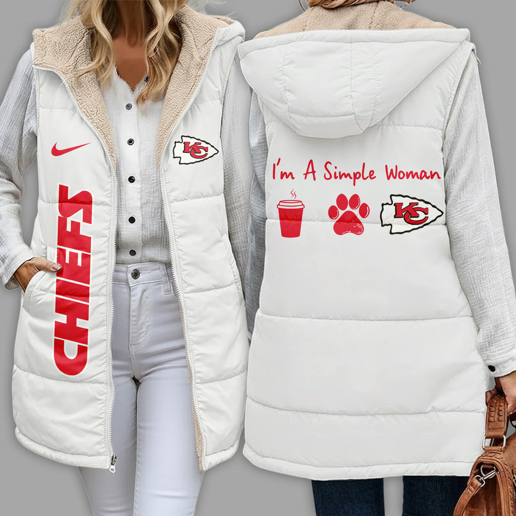Kc.chiefs | Premium  Simple Girl Quilted Vest Nf1
