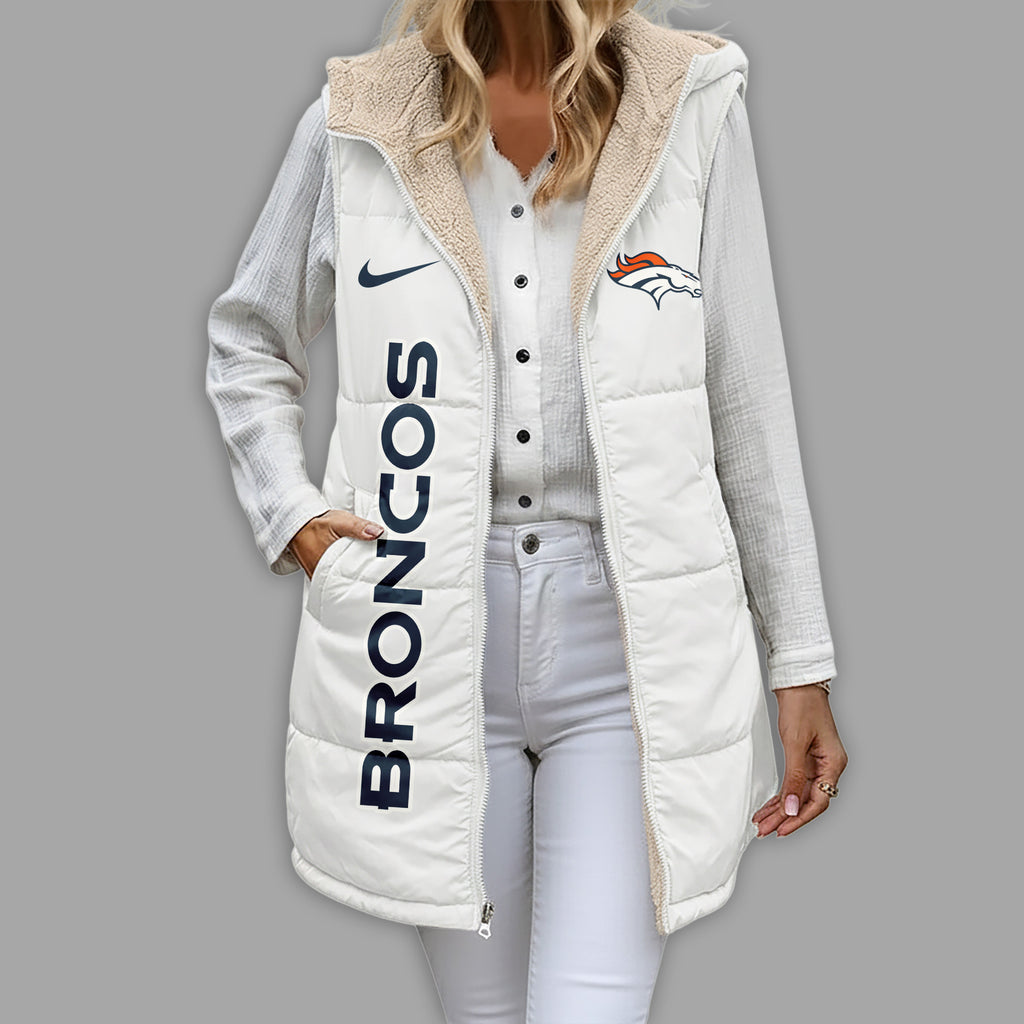 D.broncos | Premium  Simple Girl Quilted Vest Nf1
