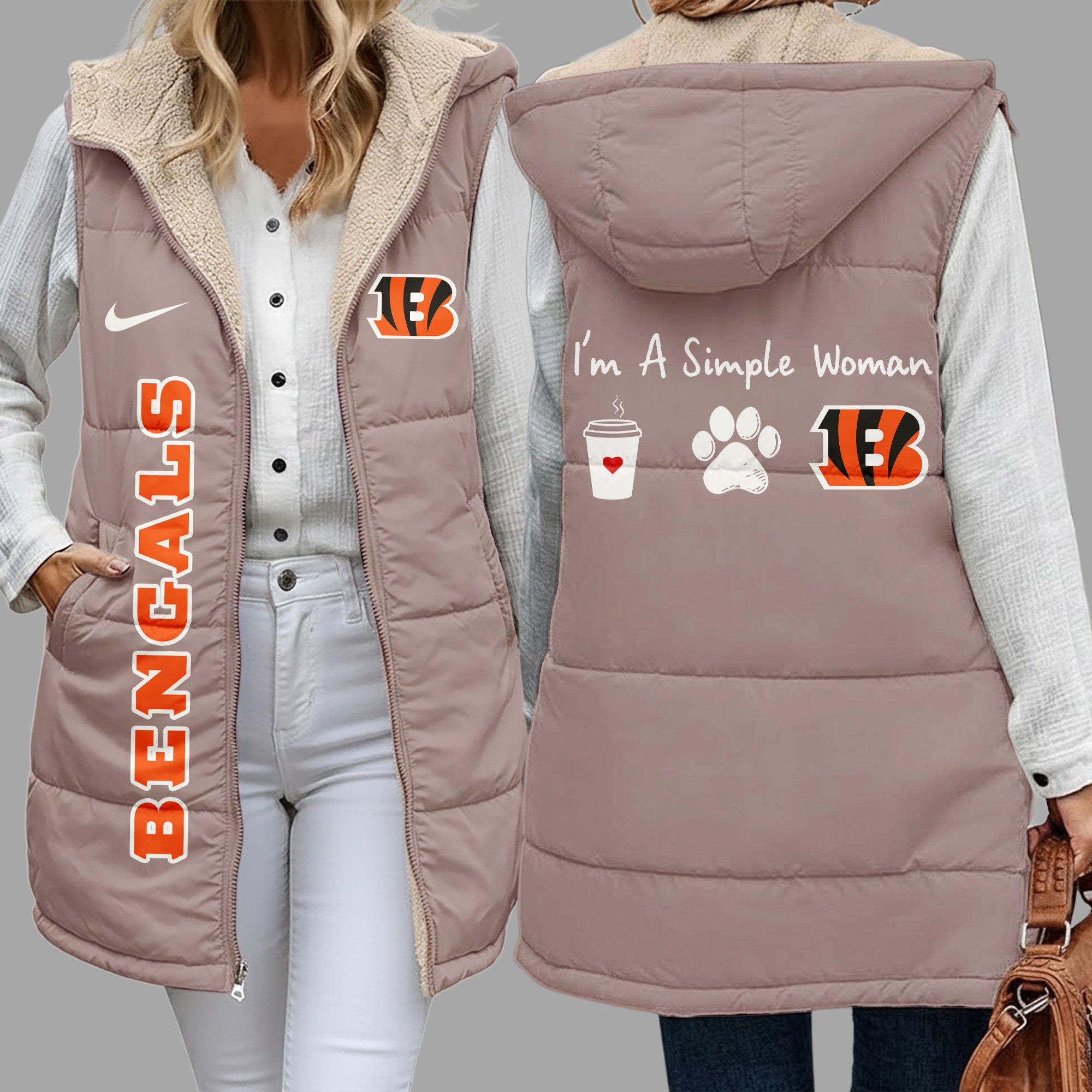 C.bengals | Premium  Simple Girl Quilted Vest Nf1