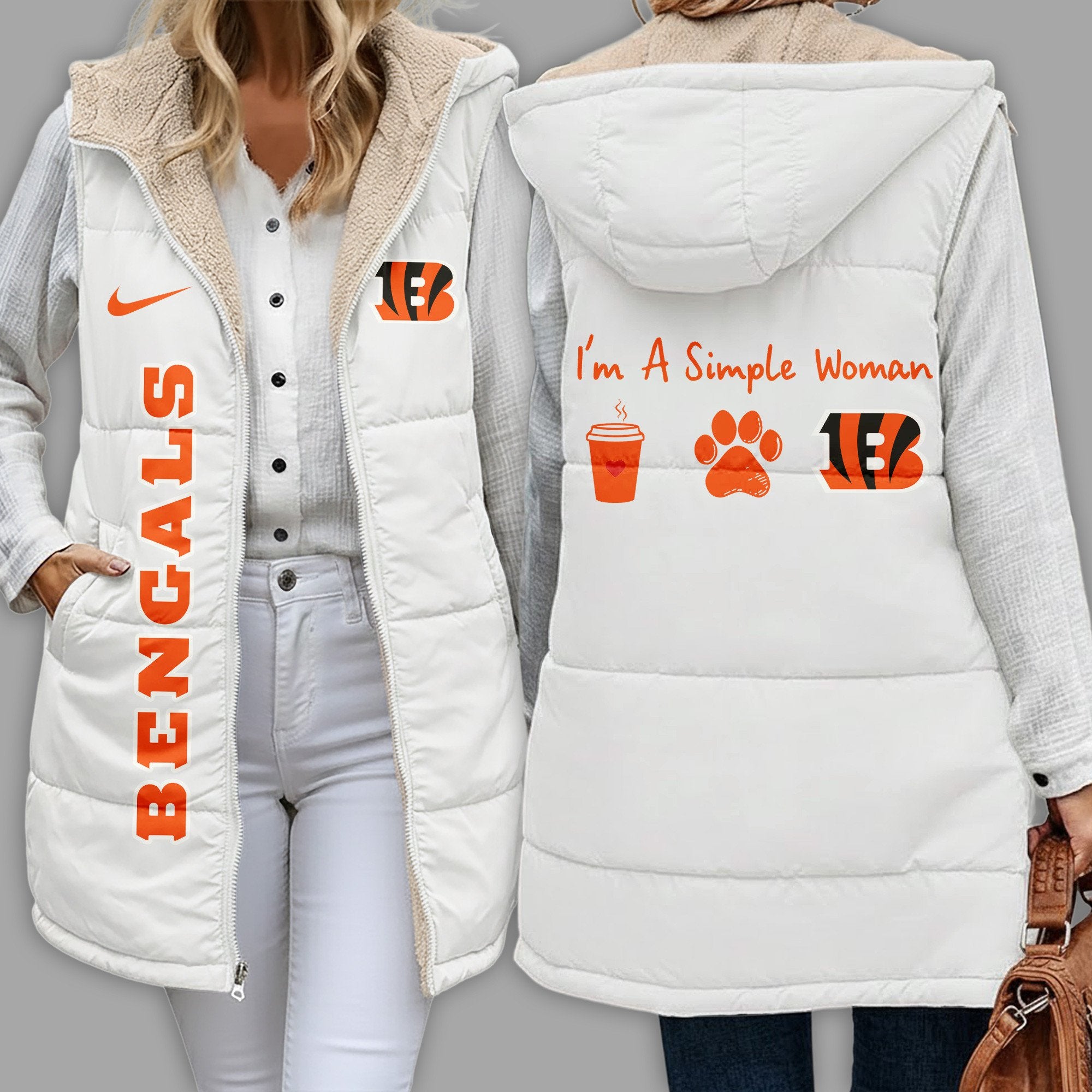 C.bengals | Premium  Simple Girl Quilted Vest Nf1
