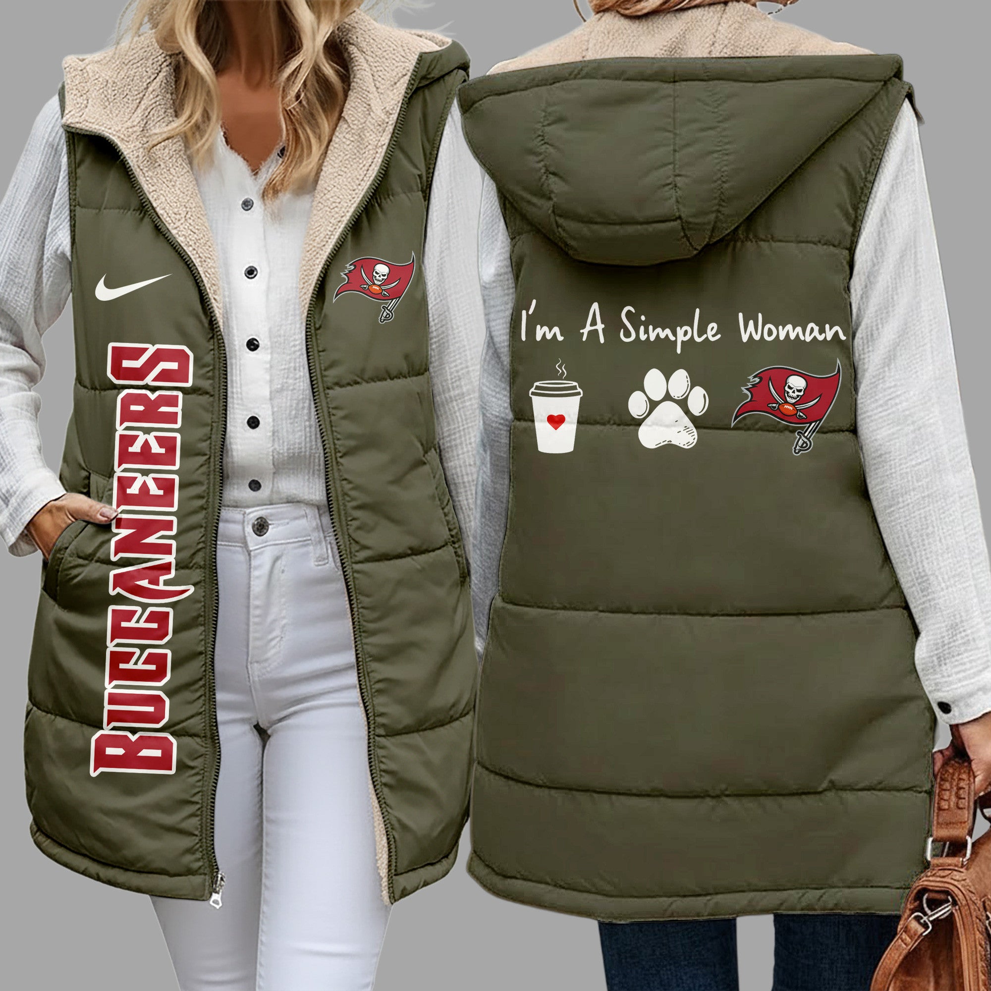 Tb.buccaneers | Premium  Simple Girl Quilted Vest Nf1