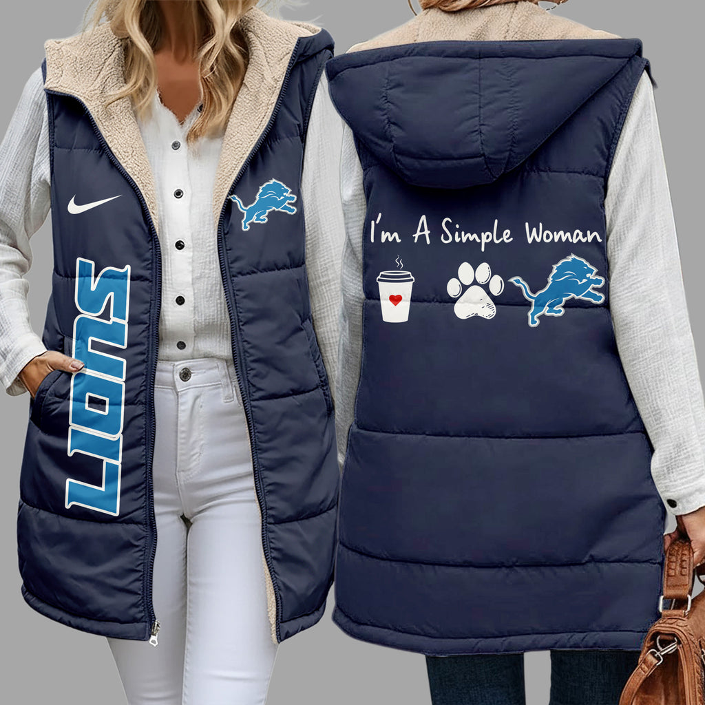 D.lions | Premium  Simple Girl Quilted Vest Nf1