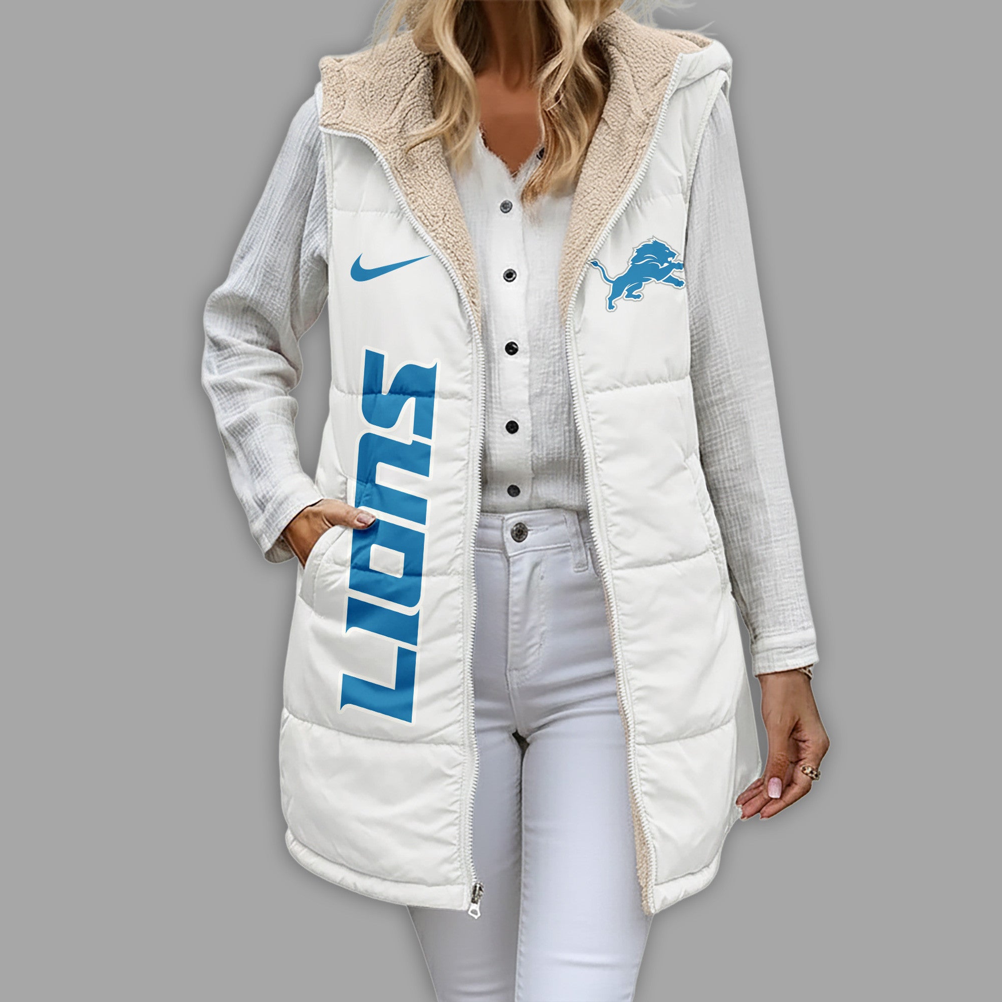 D.lions | Premium  Simple Girl Quilted Vest Nf1