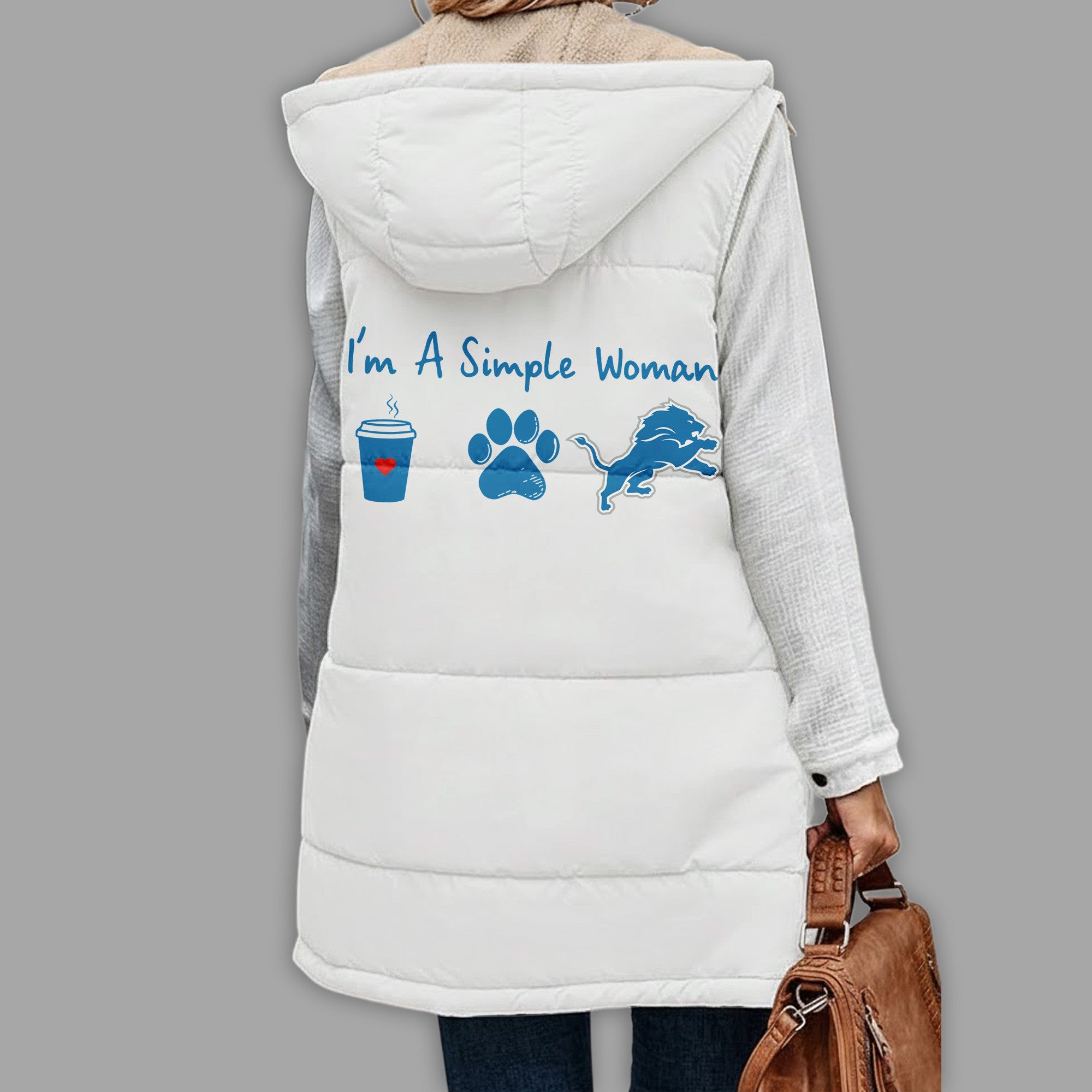 D.lions | Premium  Simple Girl Quilted Vest Nf1