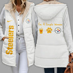 P.steelers | Premium  Simple Girl Quilted Vest Nf1